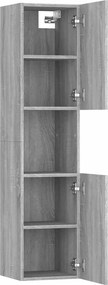 vidaXL Ντουλάπι Μπάνιου Γκρι Sonoma 30x30x130 εκ. Επεξεργασμένο Ξύλο