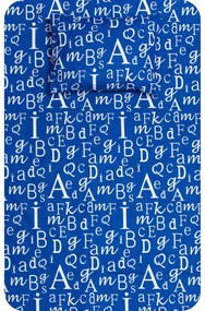 Borea Σεντόνι Σετ 2ΤΜΧ Γράμματα Μονό Μπλε 160 x 240 cm + 50 x 70 cm Μπλε