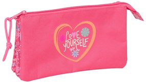 Τριπλή Κασετίνα Safta Feeling Ροζ 22 x 12 x 3 cm