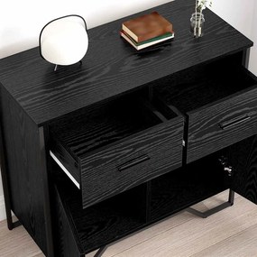 vidaXL Πλαϊνό γραφείο Μαύρη Οξυά 79,5 x 35,5 x 74,5 εκ