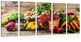 Εικόνα 5 μερών με φρέσκα φρούτα και λαχανικά - 200x100