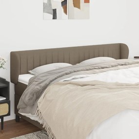 Κεφαλάρι με Πτερύγια Taupe 203 x 23 x 78/88 εκ. Υφασμάτινο - Μπεζ-Γκρι