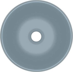 vidaXL Νιπτήρας Πολυτελής Στρογγυλός Γαλάζιο Ματ 40 x 15 εκ. Κεραμικός