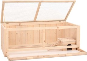 vidaXL Κλουβί Χάμστερ 104 x 52 x 38 εκ. από Μασίφ Ξύλο Ελάτης