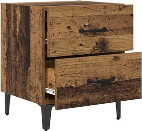 vidaXL Ντουλάπι κρεβατιού Παλιό ξύλο 40 x 35 x 47,5 εκ