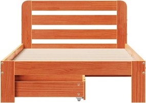 vidaXL Σκελετός Κρεβ. Χωρίς Στρώμα Καφέ Κεριού 90x190 εκ Μασίφ Πεύκο