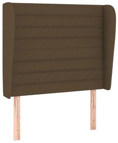 Κεφαλάρι με Πτερύγια Σκούρο Καφέ 83x23x118/128 εκ. Υφασμάτινο - Καφέ