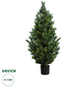 GloboStar® Artificial Garden CYPRESSUS LEYLANDII 20154 Τεχνητό Διακοσμητικό Φυτό Κυπαρίσσι Λέιλαντ Υ120cm