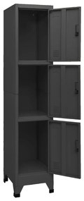 vidaXL Φοριαμός Ανθρακί 38 x 45 x 180 εκ. από Ατσάλι