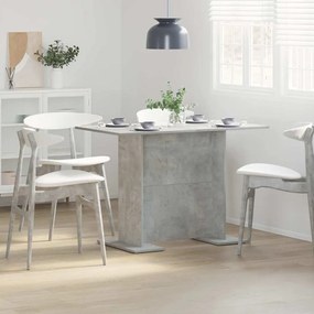 vidaXL Τραπεζαρία Σκυρόδεμα Γκρι 110x60x75 εκ Επεξεργασμένο Ξύλο