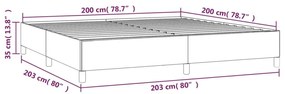 Πλαίσιο Κρεβατιού Ανοιχτό Γκρι 200x200 εκ. Βελούδινο - Γκρι