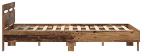 vidaXL Σκελετός Κρεβατιού με κεφαλάρι Στερεό Ξύλο Δρυός