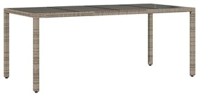 vidaXL Σέτ φαγητού για κήπο 7 pcs Γκρι 190 x 90 x 75 cm
