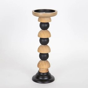 Κηροπήγιο Ξύλινο 752-23017 125x12.50x35cm Natural-Black Estheti Home Ξύλο