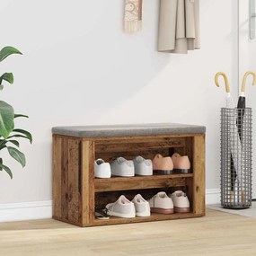 vidaXL Ράφι Παπουτσιών Παλαιό ξύλο 75 x 35 x 45 εκ. Επεξεργασμένο ξύλο