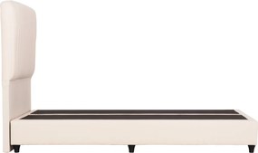 ΚΡEΒΑΤΙ ΔΙΠΛΟ LUTHER HM717 ΜΠΕΖ ΥΦΑΣΜΑ ΓΙΑ ΣΤΡΩΜΑ 160x200εκ.