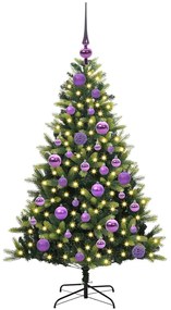 vidaXL Τεχνητό Χριστουγεννιάτικο Δέντρο με Συρταρωτές Βαθμίδες 150 LED