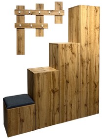 Έπιπλο εισόδου Nenich pakoworld σε sonoma απόχρωση 150x37x180εκ