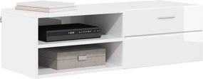 vidaXL Ξύλινο Ντουλάπι 100,5 x 39 x 30 εκ Υψηλής γυαλάδας λευκό