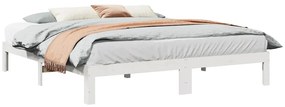 vidaXL Σκελετός Κρεβ. Χωρίς Στρώμα Λευκό 180x200 εκ Μασίφ Πεύκο