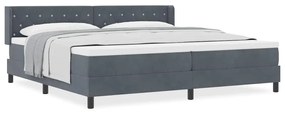vidaXL Κρεβάτι με Ελατήρια και Στρώμα Μαύρο 100x200 εκ. Βελούδο