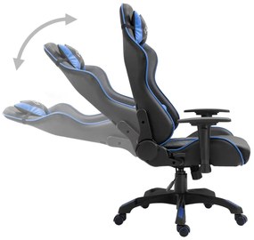 vidaXL Καρέκλα Gaming Μπλε από Συνθετικό Δέρμα