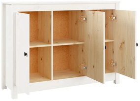 vidaXL Ντουλάπι Λευκό 100 x 35 x 74 εκ. από Μασίφ Ξύλο Πεύκου