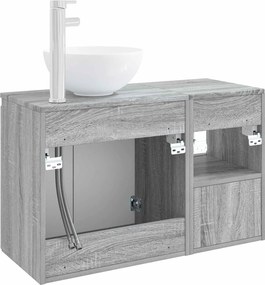 vidaXL Σετ Επίπλων Μπάνιου 2 τμχ. Γκρι Sonoma Επεξεργασμένο Ξύλο