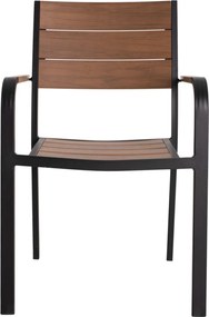ΠΟΛΥΘΡΟΝΑ ΑΛΟΥΜΙΝΙΟΥ SAGA ΜΑΥΡΗ ΜΕ POLYWOOD HM5127.03 56x55x85,5Yεκ.