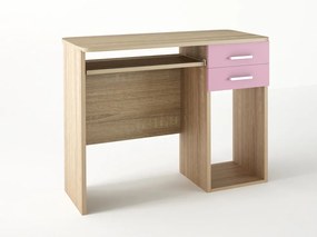 Intrahome Παιδικό γραφείο σε χρώμα δρυς-ροζ 100x55x80 Intrahomesa-00652634