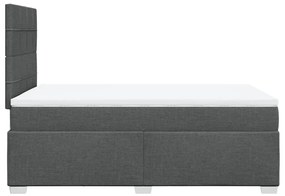 ΚΡΕΒΑΤΙ BOXSPRING ΜΕ ΣΤΡΩΜΑ ΣΚΟΥΡΟ ΓΚΡΙ 120X190 ΕΚ ΥΦΑΣΜΑΤΙΝΟ 3290428