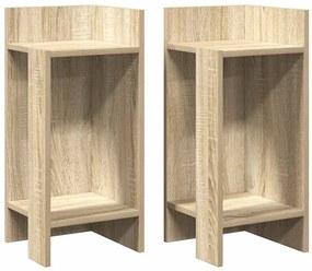 Τραπεζάκια 2 τεμ. με ράφι Sonoma Δρυς 25,5x27x60 εκ. - Καφέ