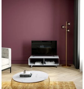 Έπιπλο TV Lounge Μεταλλικό Λευκό 90x42x30εκ - Λευκό