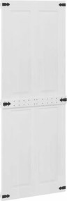 vidaXL Πόρτα αχυρώνα CORONA 80 x 210 cm Μασίφ Ξύλο Πεύκου Λευκό