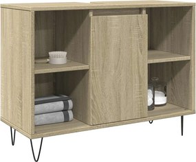 vidaXL Ντουλάπι Μπάνιου Sonoma Δρυς 80 x 33 x 60 εκ. από Επεξεργ. Ξύλο