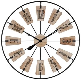 Ρολόι τοίχου Fepo Inart μέταλλο σε μαύρη απόχρωση 80x3x80εκ 80x3x80 εκ.