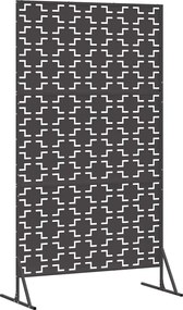 vidaXL Οθόνη Ιδιωτικότητας Μαύρο 100 x 50 x 180 εκ. Ατσάλι