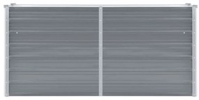 vidaXL Ζαρντινιέρα Υπερυψωμένη Γκρι 160x40x77 εκ. Γαλβανισμ. Χάλυβας