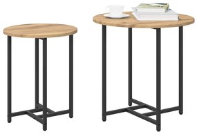vidaXL Σετ βοηθητικά τραπεζάκια 2 pcs Δρυς Artisan και Μαύρο