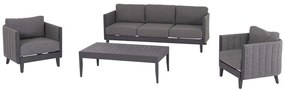 Σαλόνι Κήπου Larry (Σετ 4Τμχ) HM6188.01 Dark Grey Five Seater