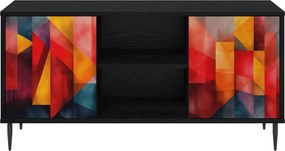 vidaXL Ντουλάπι TV HEESCH 102 x 33 x 51 εκ Μαύρη Δρυς