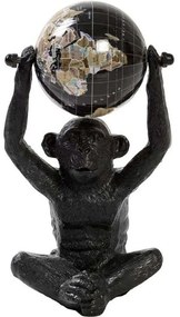 Διακοσμητική Φιγούρα Μαϊμού Με Υδρόγειο GOR108K4 9x6x15,6cm Black Espiel Πολυρεσίνη