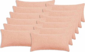 vidaXL Κάλυμμα Μαξιλαριού 12 pcs HEERLEN Ροζ 40 x 80 cm Μπουκλέ