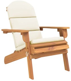 vidaXL Καρέκλα Κήπου Adirondack με Μαξιλάρια από Μασίφ Ξύλο Ακακίας