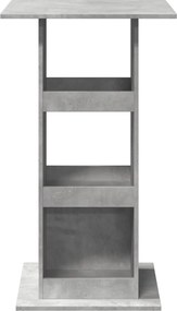 vidaXL Τραπέζι Μπαρ με Ράφια Γκρι Σκυρ. 60x60x102 εκ. Επεξεργ. Ξύλο