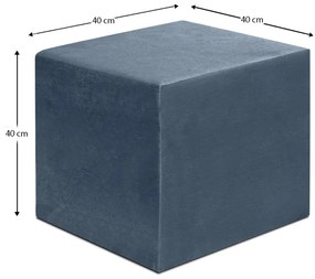 Σκαμπώ April Megapap βελούδινο χρώμα ανθρακί 40x40x40εκ. - GP043-0102,1