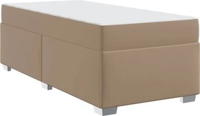 vidaXL Σκελετός Κρεβατιού Καπουτσίνο 90 x 200 cm ύφασμα