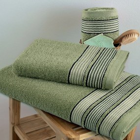 Πετσέτες Bela (Σετ 3τμχ) Green Palamaiki Towels Set 70x140cm 100% Βαμβάκι