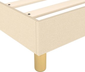 vidaXL Κρεβάτι Boxspring με Στρώμα Κρεμ 180x200 εκ. Υφασμάτινο