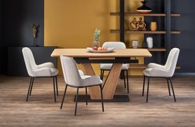 UMBERTO table natural oak, leg natural oak/black DIOMMI V-CH-UMBERTO-ST